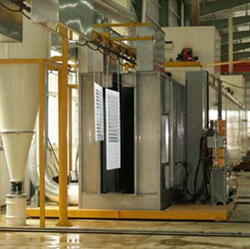 Electrostatic shutter coating equipment line